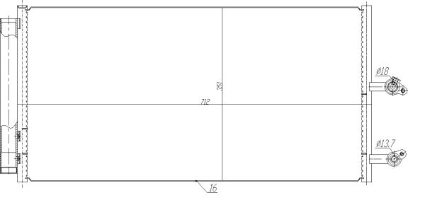 350470 NRF Радиатор кондиционера