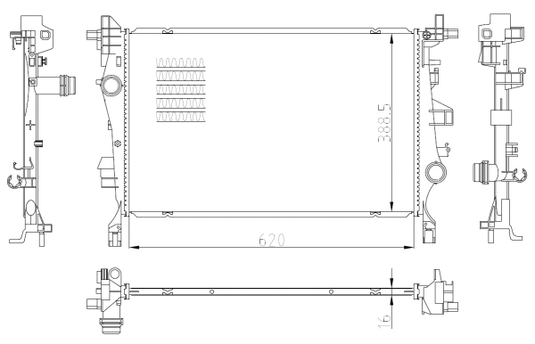 59286 NRF Радиатор двигателя