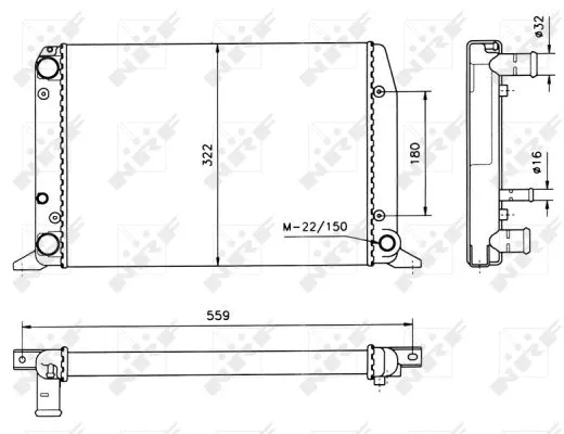 50514 NRF Радиатор двигателя