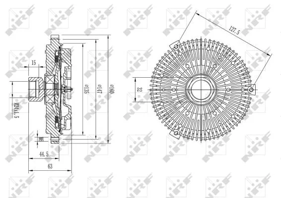 49605 NRF Віскомуфта вентилятора