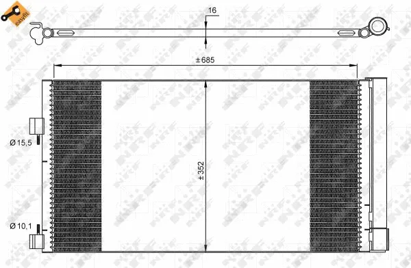 35890 NRF Радиатор кондиционера