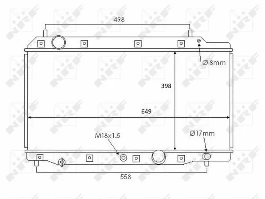 58383 NRF Радиатор двигателя