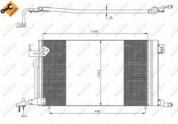 35304 NRF Радиатор кондиционера