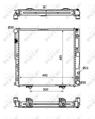 53872 NRF Радиатор двигателя