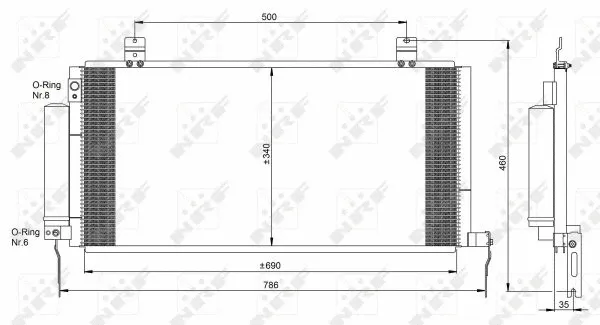 350096 NRF Радиатор кондиционера