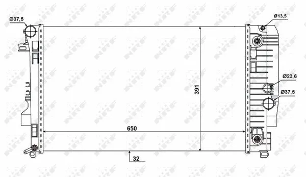 58440 NRF Радиатор двигателя