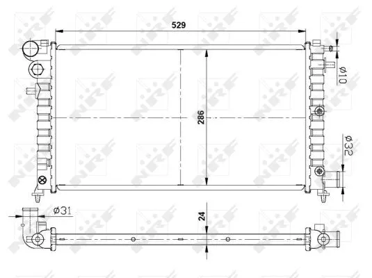509502 NRF Радиатор двигателя