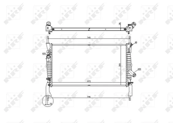 53742 NRF Радиатор двигателя