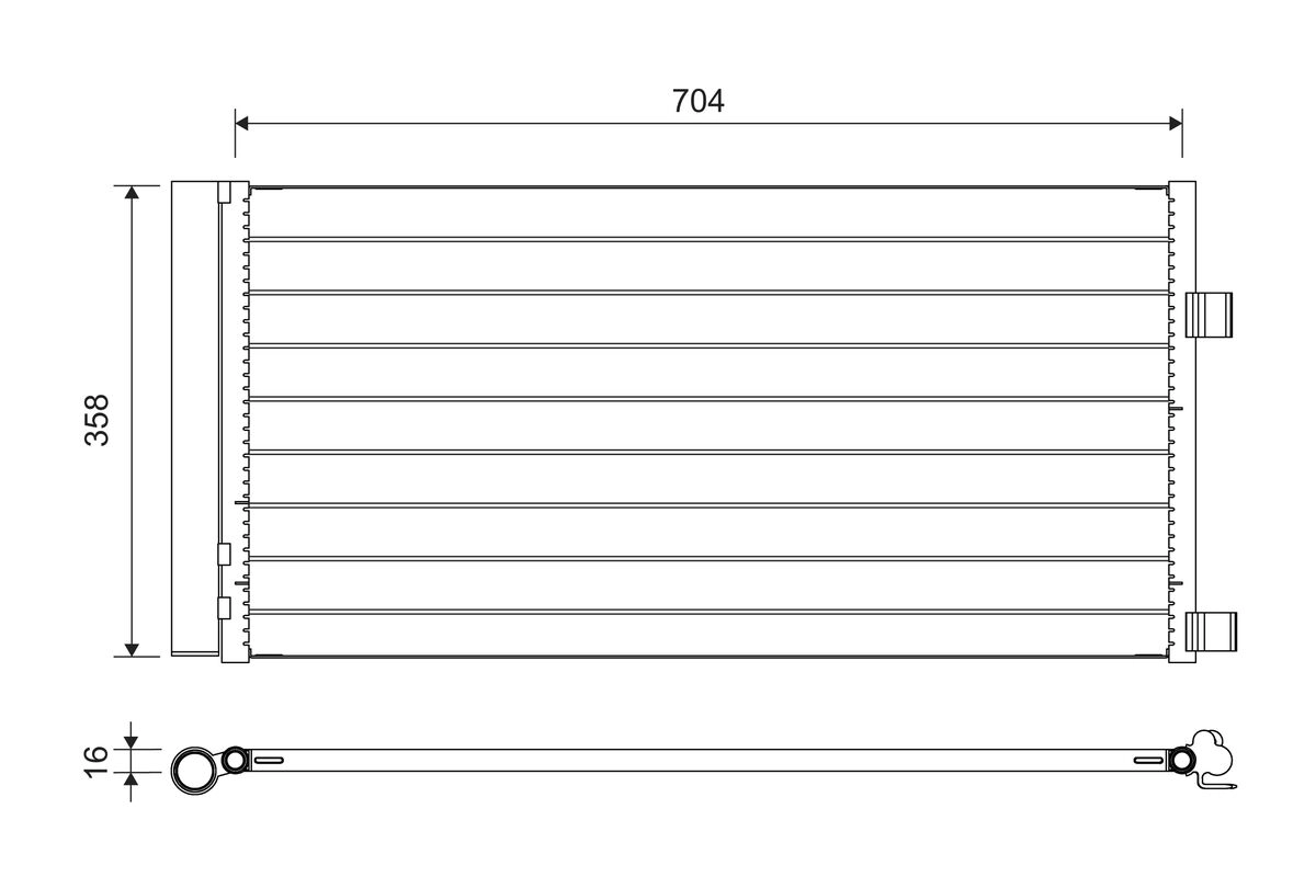 814378 VALEO Радиатор кондиционера