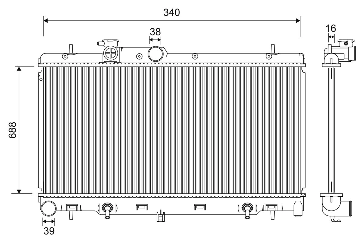 701204 VALEO Радиатор двигателя