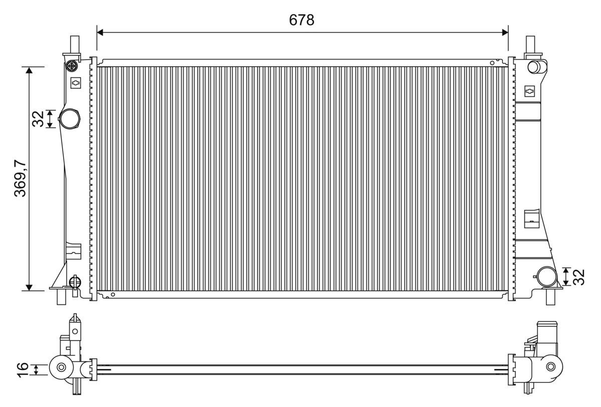 701263 VALEO Радиатор двигателя