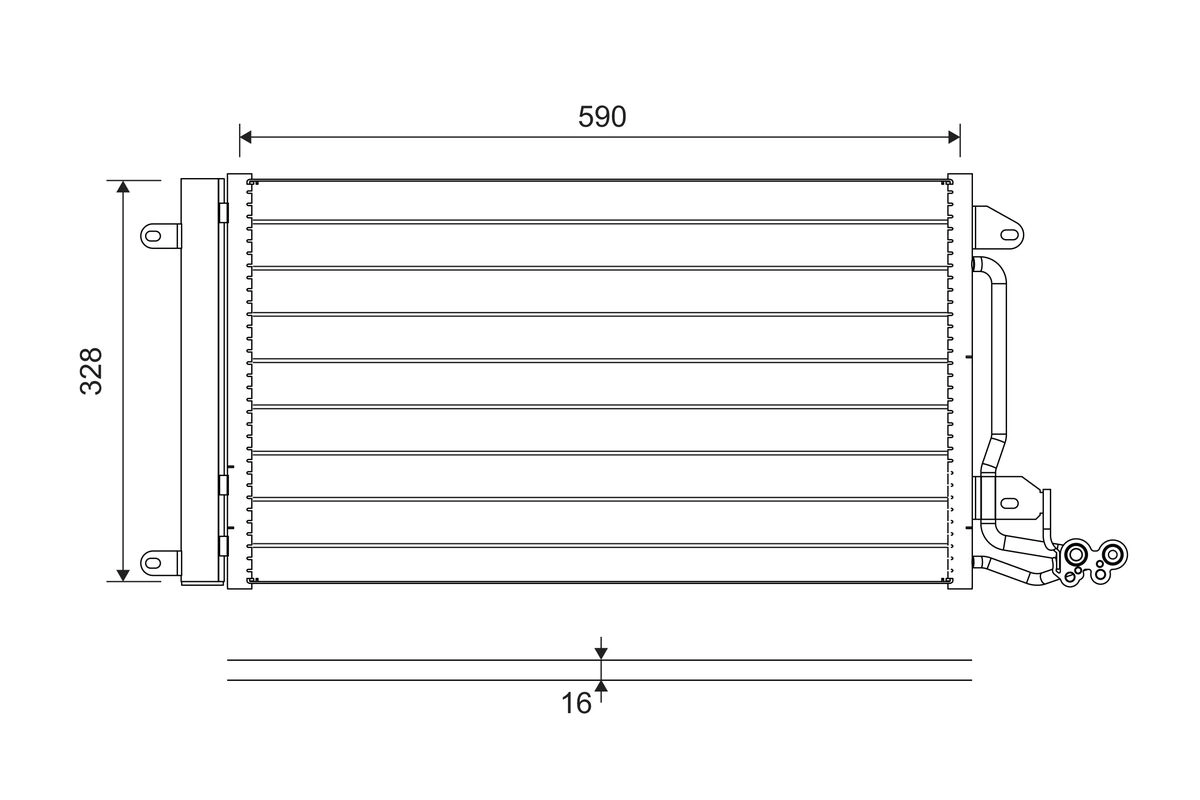 814364 VALEO Радиатор кондиционера