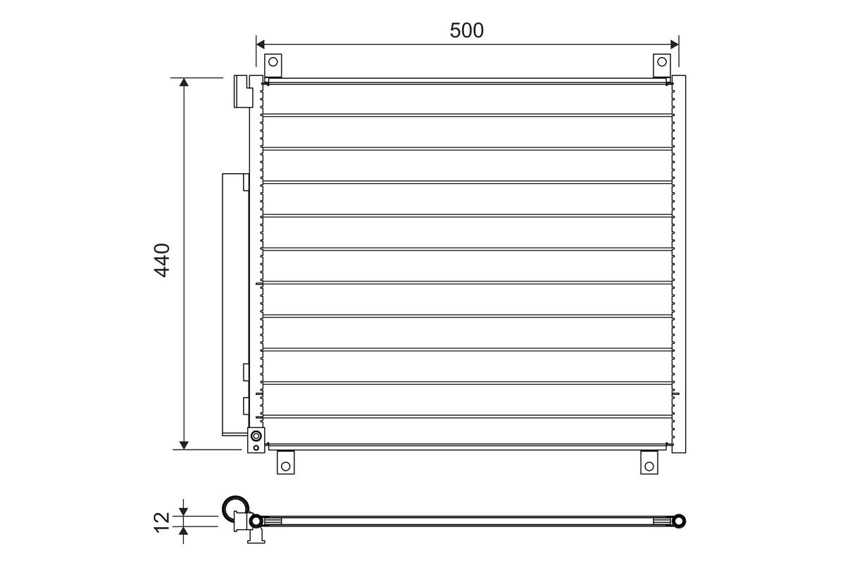 822655 VALEO Радиатор кондиционера