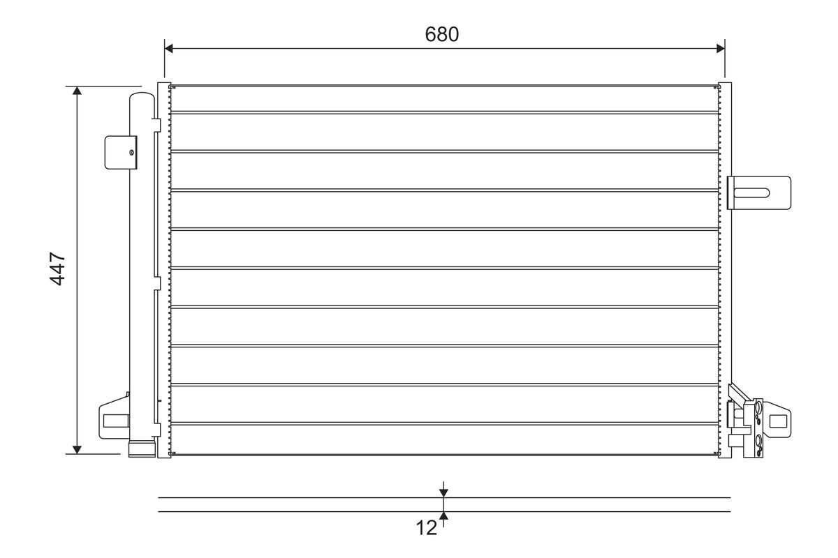 822691 VALEO Радиатор кондиционера
