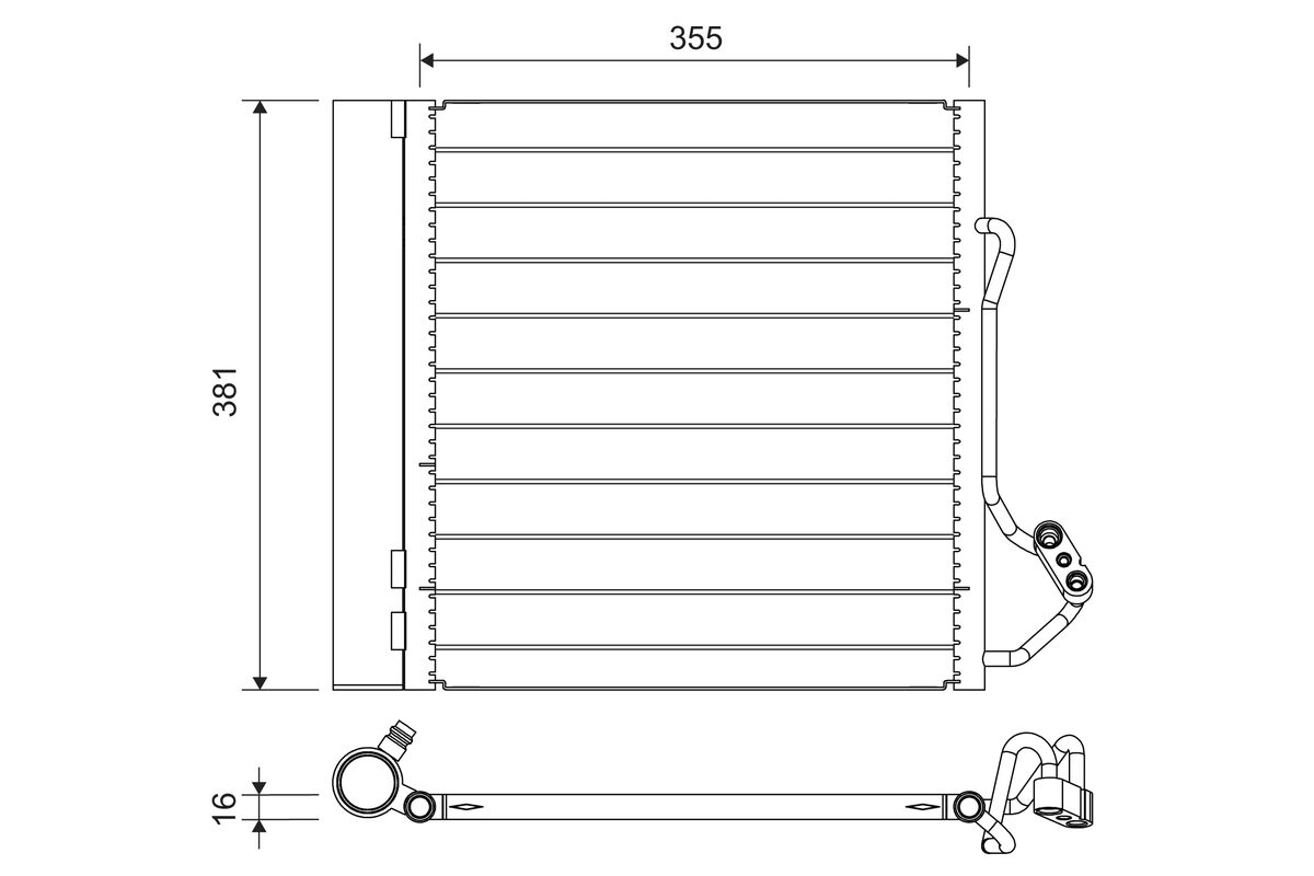 822741 VALEO Радиатор кондиционера