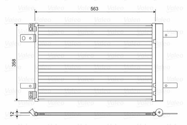 822550 VALEO Радиатор кондиционера