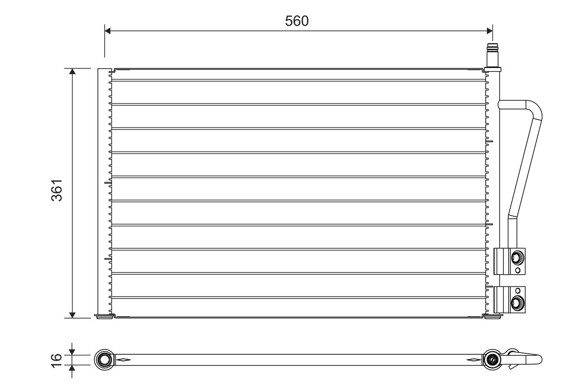 814083 VALEO Радиатор кондиционера