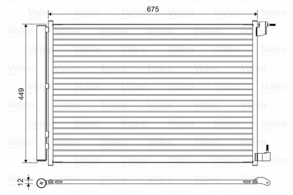 814468 VALEO Радиатор кондиционера