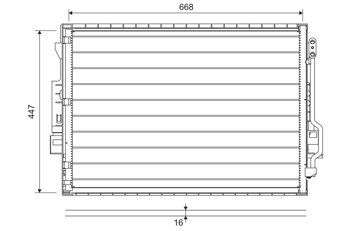 822643 VALEO Радиатор кондиционера