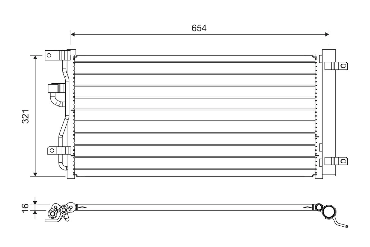 822702 VALEO Радиатор кондиционера