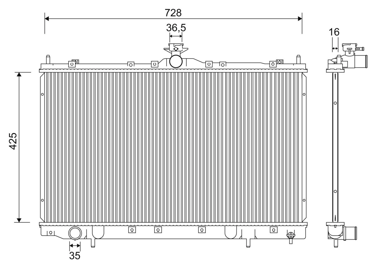 701239 VALEO Радиатор двигателя