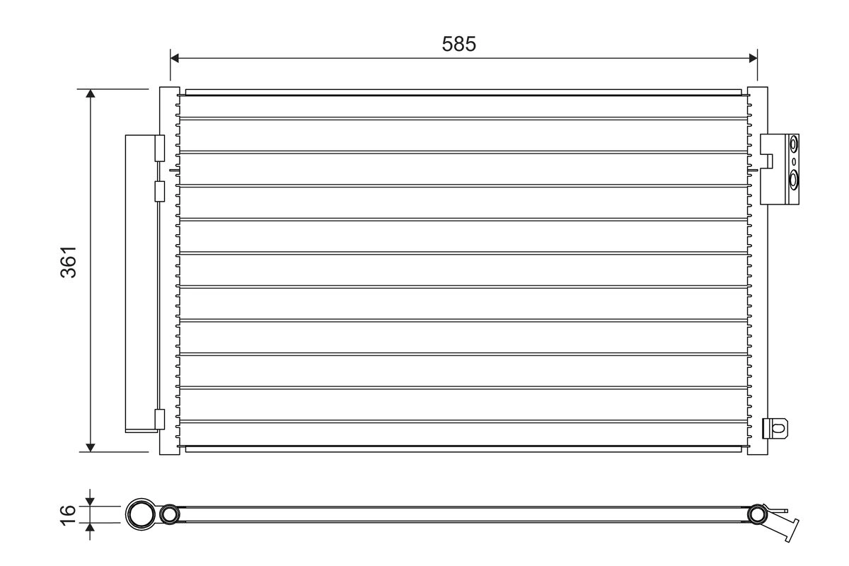 822641 VALEO Радиатор кондиционера