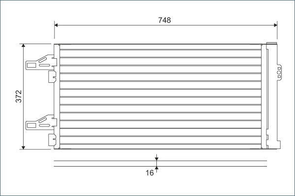 814085 VALEO Радиатор кондиционера