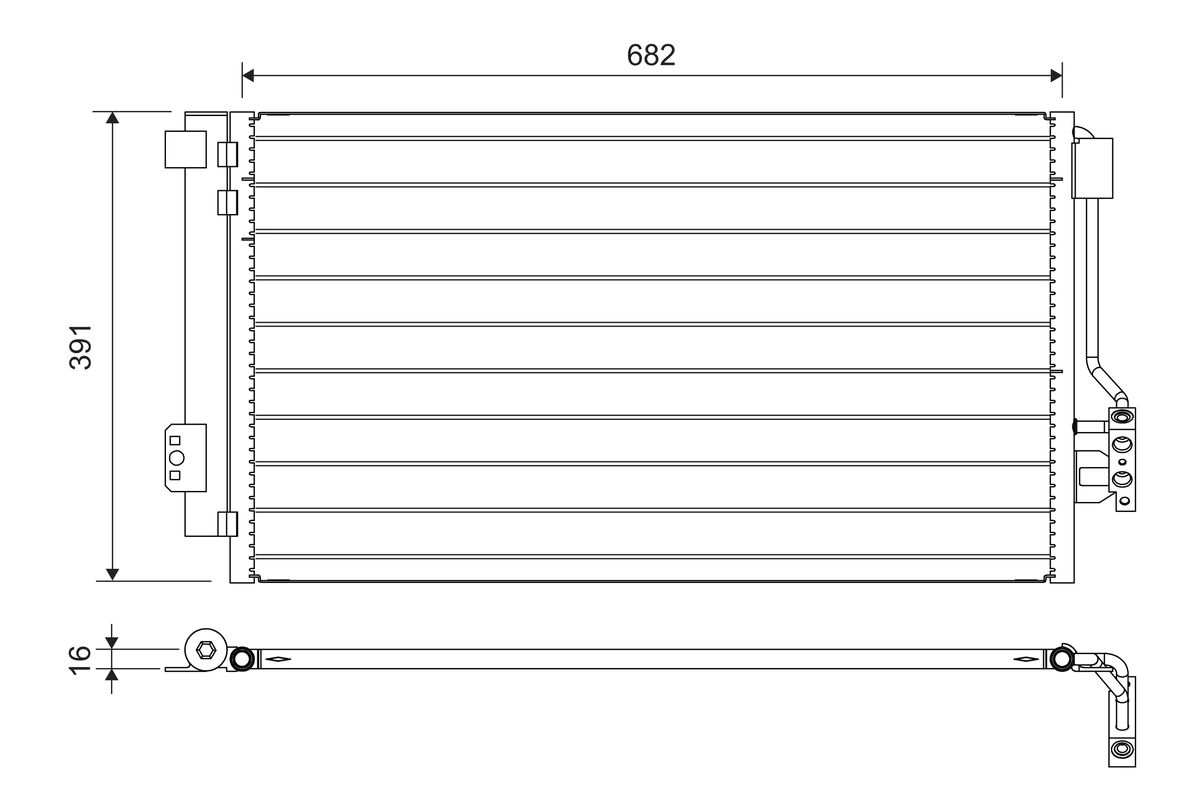 817842 VALEO Радиатор кондиционера