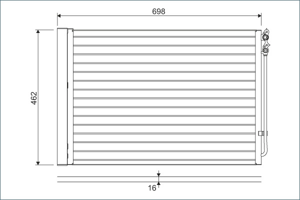 814410 VALEO Радиатор кондиционера