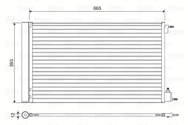 814042 VALEO Радиатор кондиционера