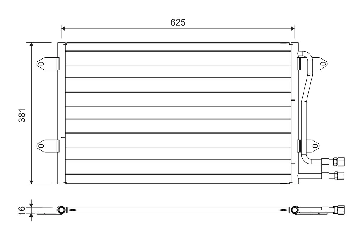 822737 VALEO Радиатор кондиционера