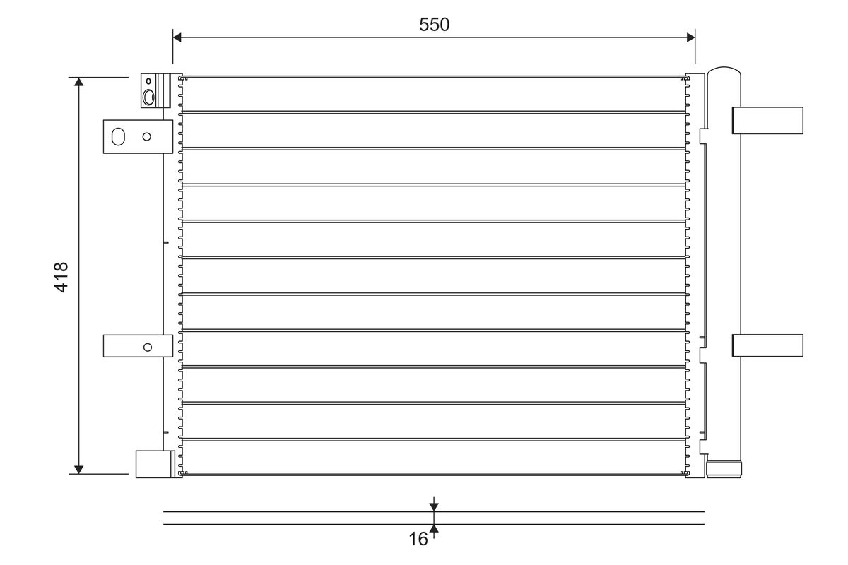 822706 VALEO Радиатор кондиционера