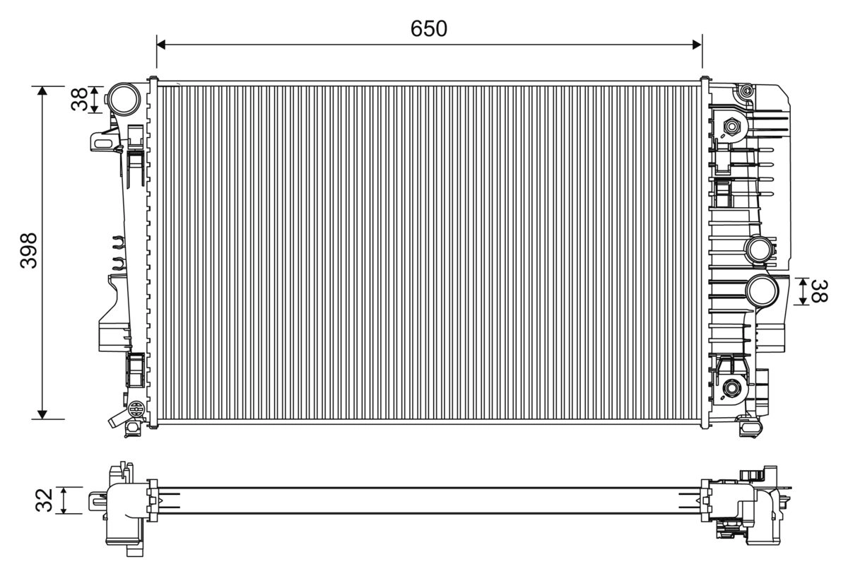 701222 VALEO Радиатор двигателя