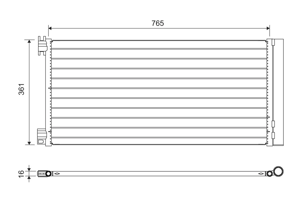 822637 VALEO Радиатор кондиционера