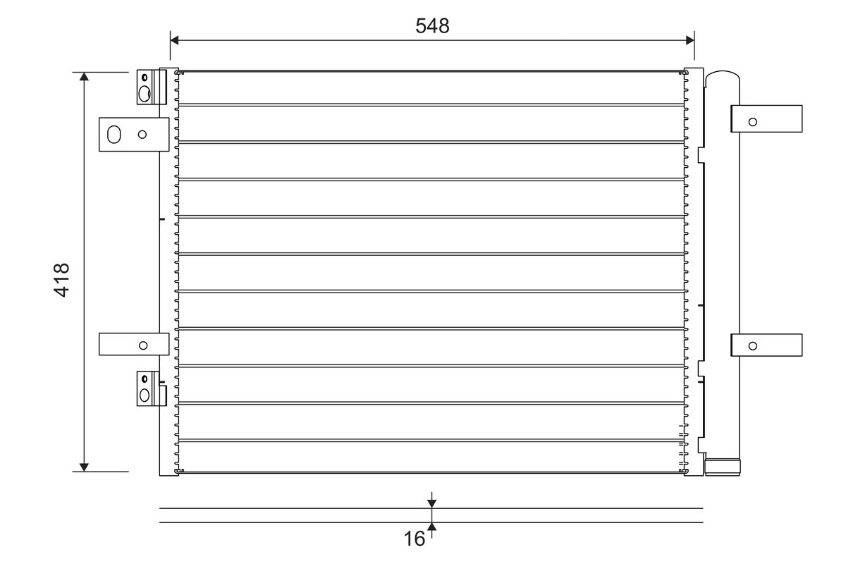822564 VALEO Радиатор кондиционера