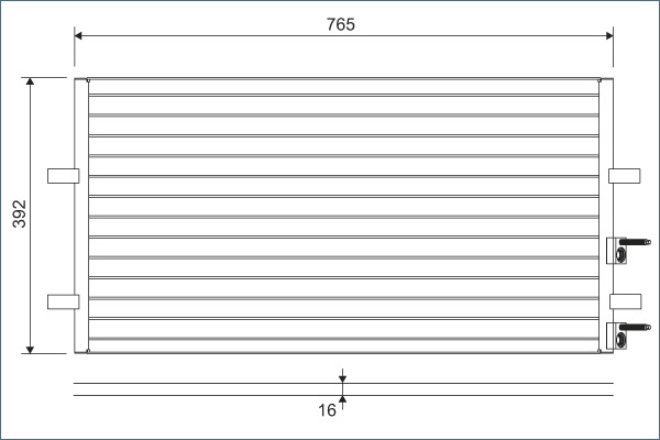 814087 VALEO Радиатор кондиционера