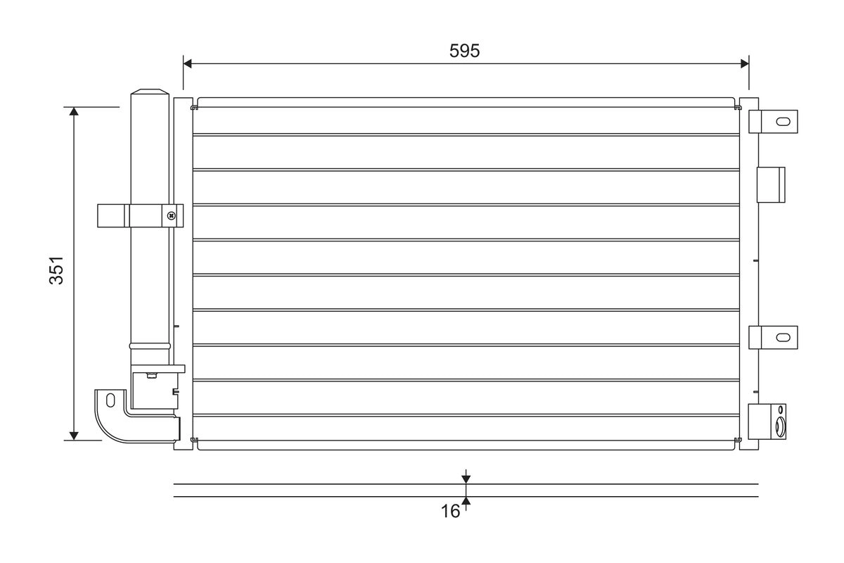 822694 VALEO Радиатор кондиционера