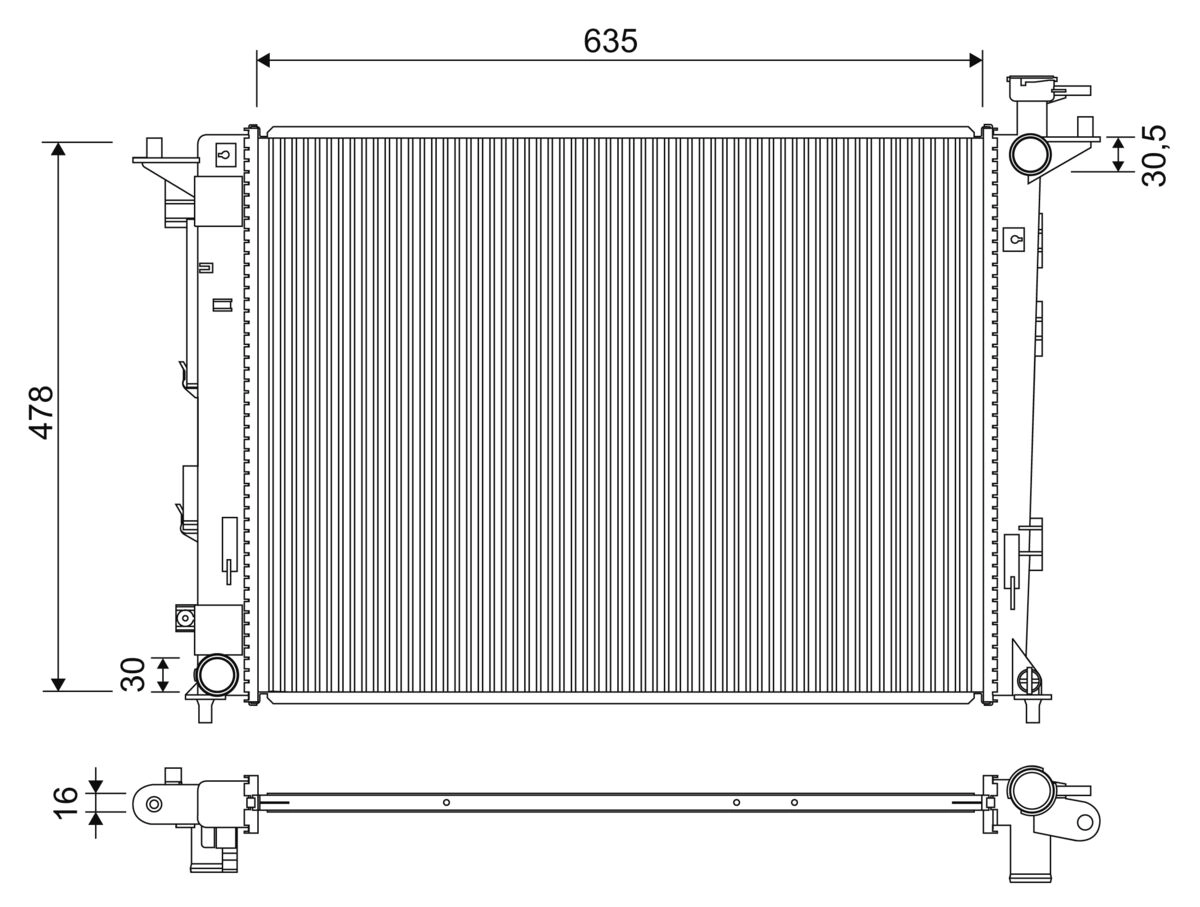 701326 VALEO Радиатор двигателя