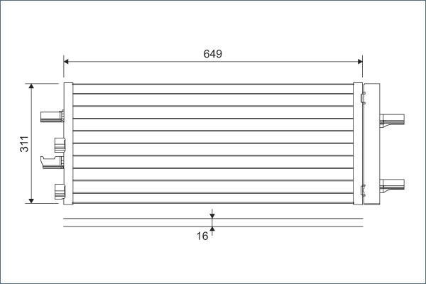 822615 VALEO Радиатор кондиционера