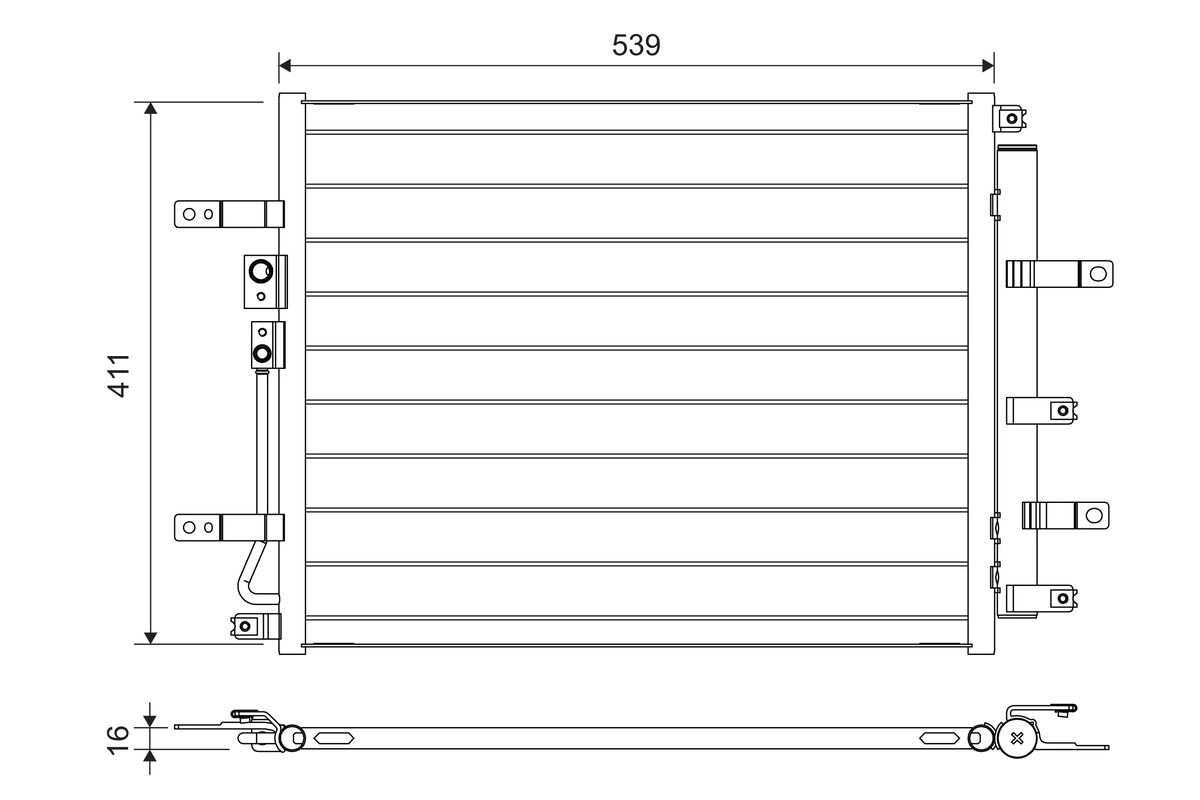 822700 VALEO Радиатор кондиционера
