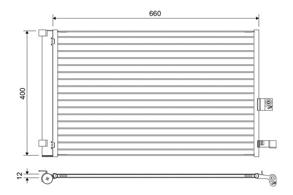 822665 VALEO Радиатор кондиционера