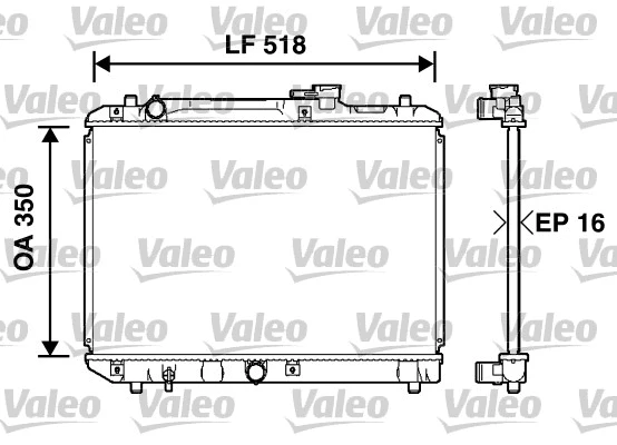 732750 VALEO Радиатор двигателя