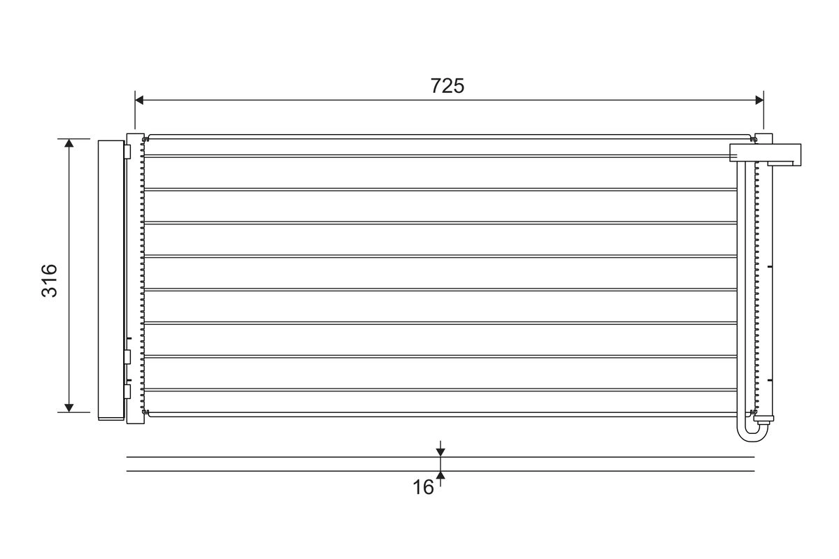822652 VALEO Радиатор кондиционера