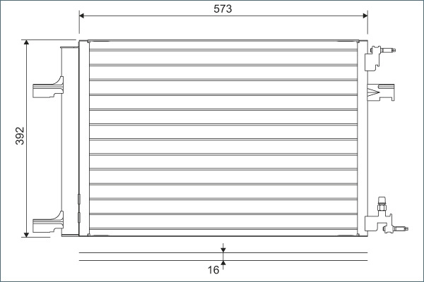 814201 VALEO Радиатор кондиционера