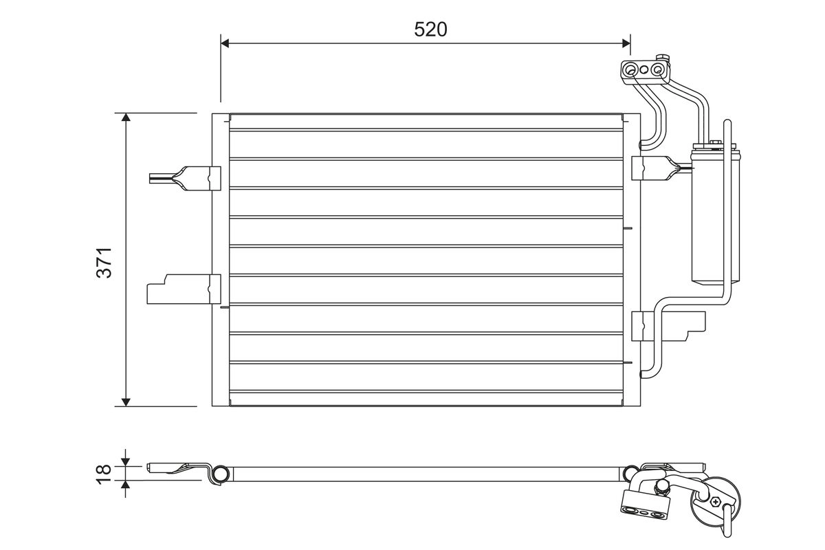 817798 VALEO Радиатор кондиционера