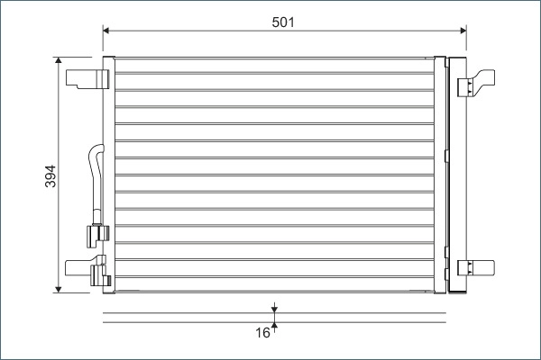 814301 VALEO Радиатор кондиционера