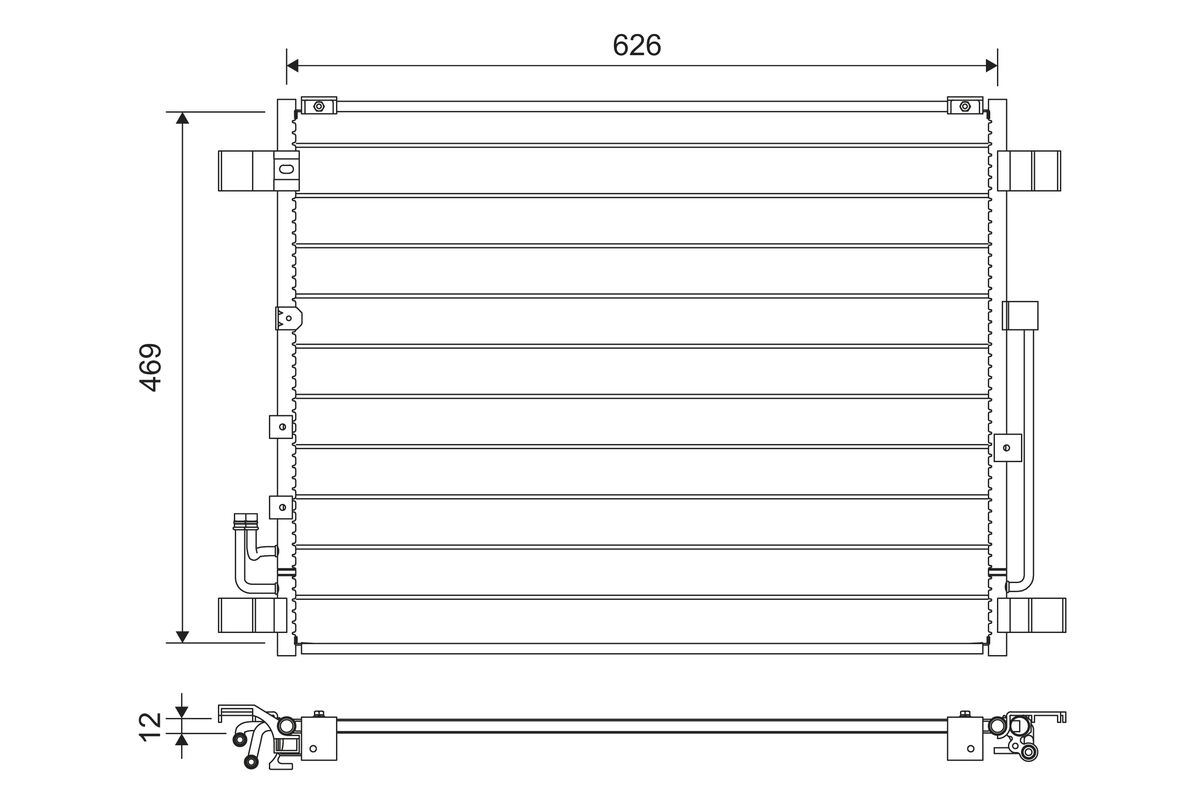 822724 VALEO Радиатор кондиционера
