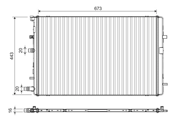 701395 VALEO Радиатор двигателя