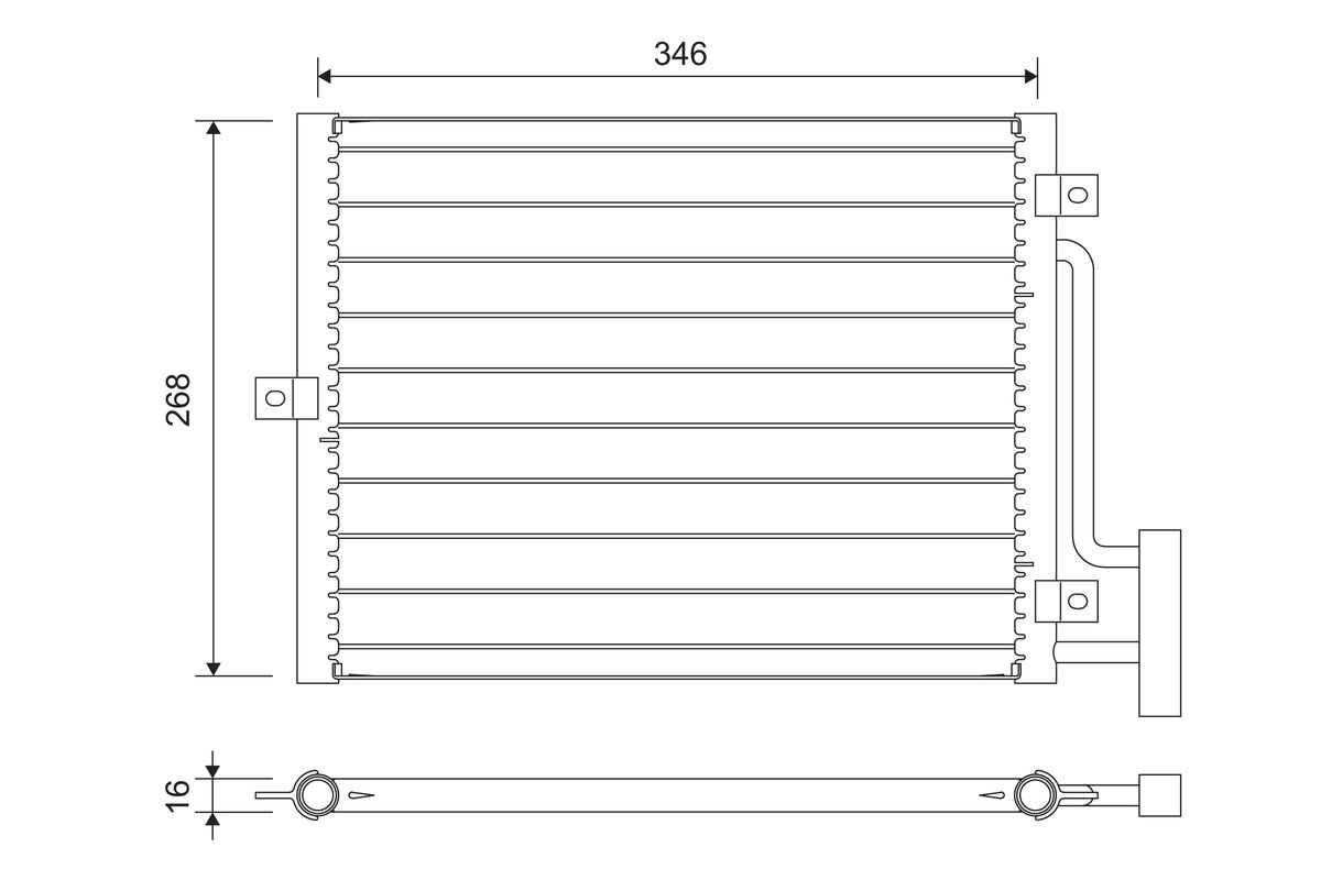 822701 VALEO Радиатор кондиционера