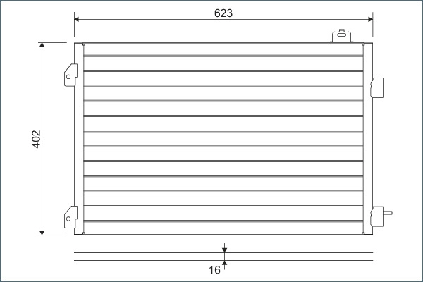 817646 VALEO Радиатор кондиционера
